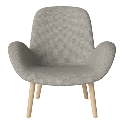 Fauteuil Seed Lounge - Rembourré - Piètement en chêne huilé, pigmenté blanc
