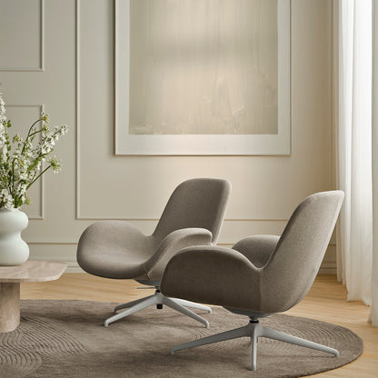 Fauteuil Seed Lounge - Rembourré - Piètement 4 branches - Chrome