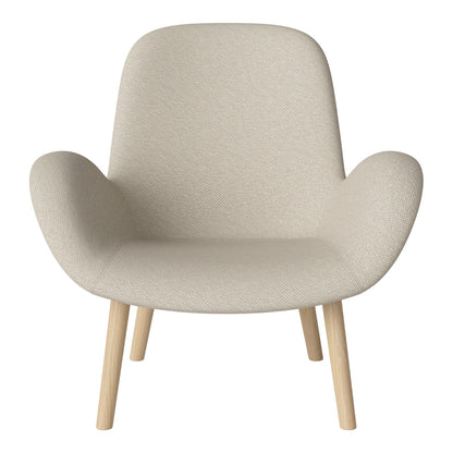 Fauteuil Seed Lounge - Rembourré - Piètement en chêne huilé, pigmenté blanc