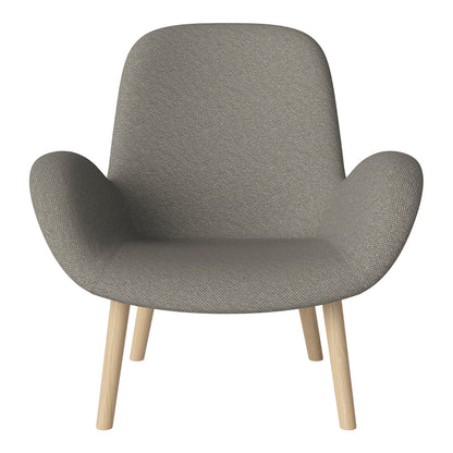Fauteuil Seed Lounge - Rembourré - Piètement en chêne huilé, pigmenté blanc