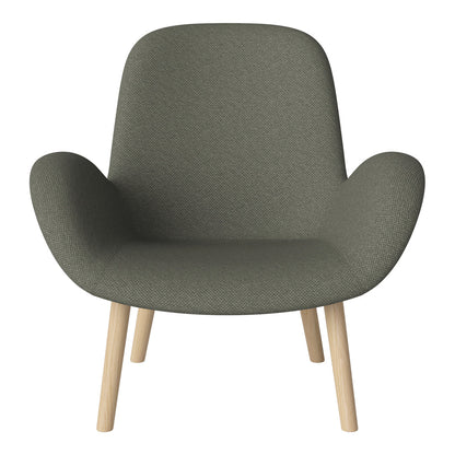 Fauteuil Seed Lounge - Rembourré - Piètement en chêne huilé, pigmenté blanc