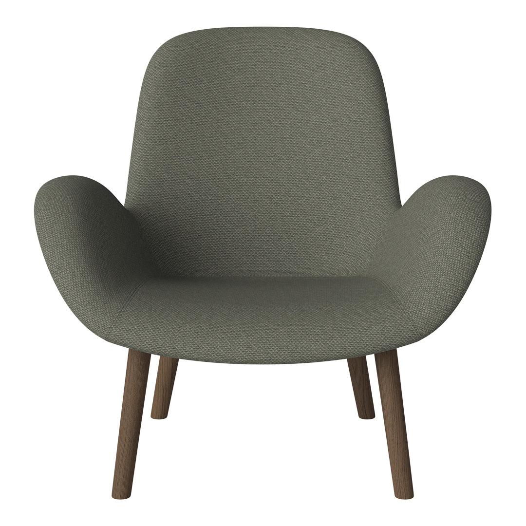 Fauteuil Seed Lounge - Rembourré - Base en chêne huilé, foncé