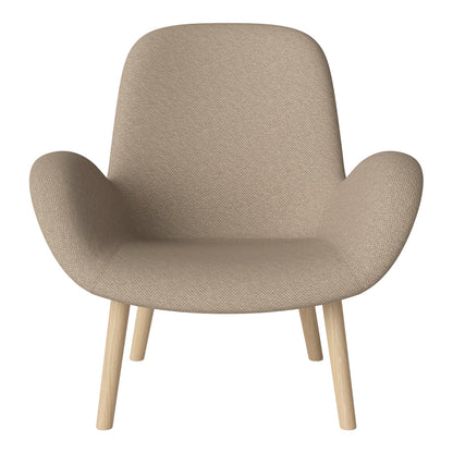 Fauteuil Seed Lounge - Rembourré - Piètement en chêne huilé, pigmenté blanc