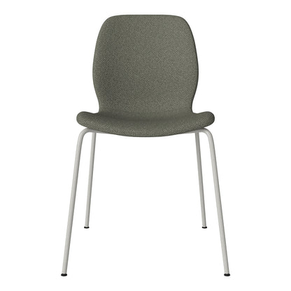 Chaise de salle à manger Seed - Rembourrée - Base en acier, laquée gris