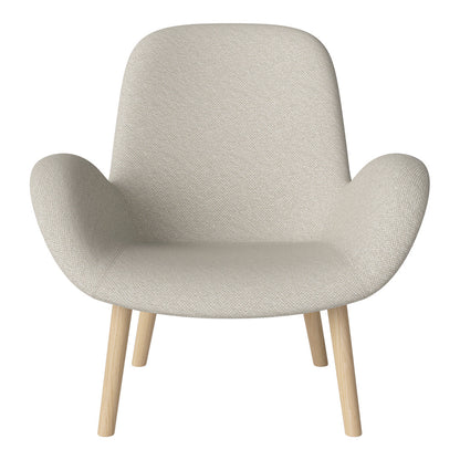 Fauteuil Seed Lounge - Rembourré - Piètement en chêne huilé, pigmenté blanc