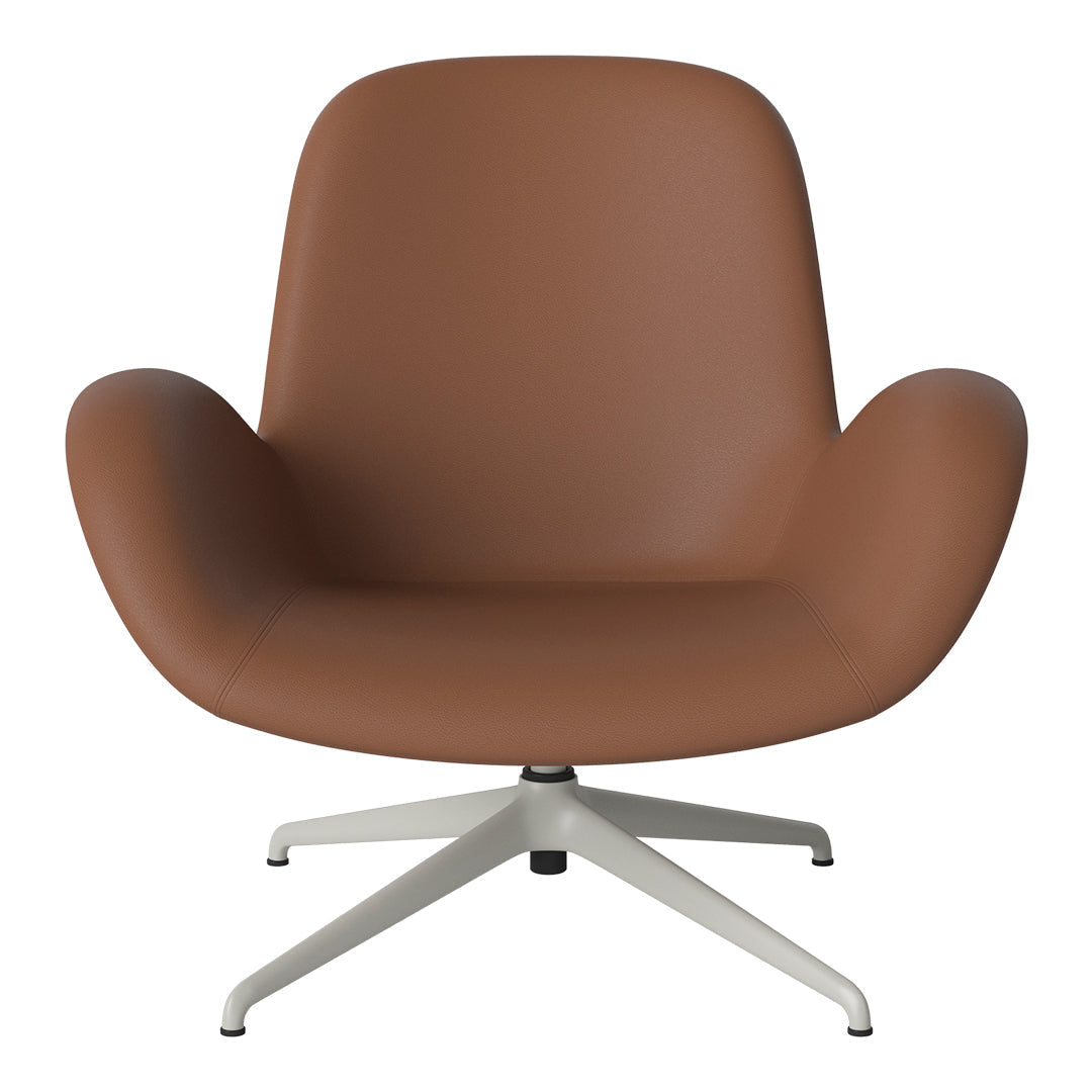 Fauteuil Seed Lounge - Rembourré - Piètement 4 branches - Acier laqué gris