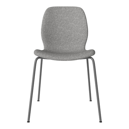 Chaise de salle à manger Seed - Rembourrée - Base en acier, laquée gris