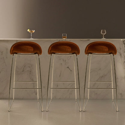 Tabouret de bar Gubi 3D - Entièrement rembourré - Piètement luge