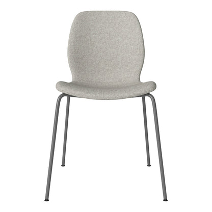 Chaise de salle à manger Seed - Rembourrée - Base en acier, laquée gris