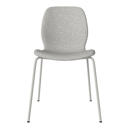 Chaise de salle à manger Seed - Rembourrée - Base en acier, laquée gris