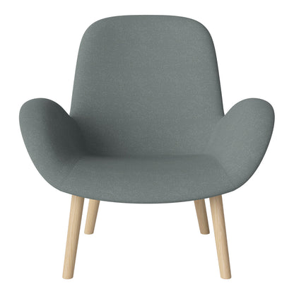 Fauteuil Seed Lounge - Rembourré - Piètement en chêne huilé, pigmenté blanc