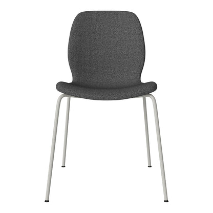 Chaise de salle à manger Seed - Rembourrée - Base en acier, laquée gris