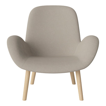 Fauteuil Seed Lounge - Rembourré - Piètement en chêne huilé, pigmenté blanc