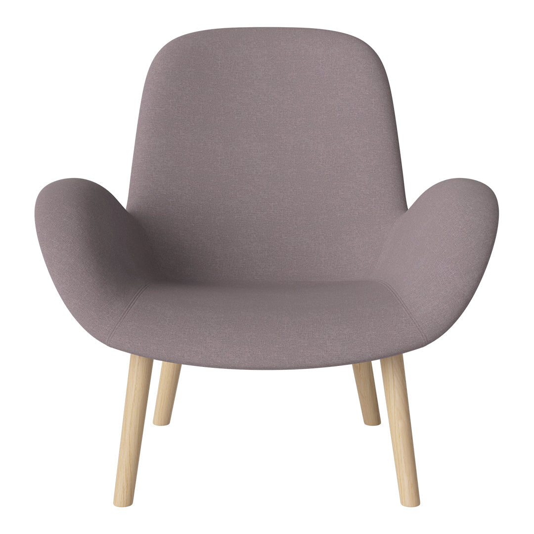 Fauteuil Seed Lounge - Rembourré - Piètement en chêne huilé, pigmenté blanc