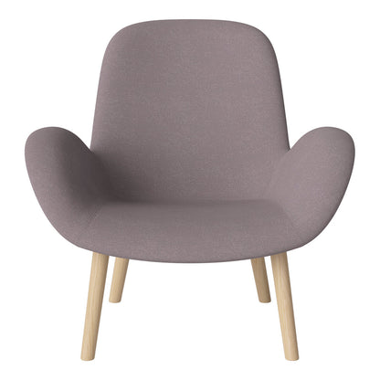 Fauteuil Seed Lounge - Rembourré - Piètement en chêne huilé, pigmenté blanc