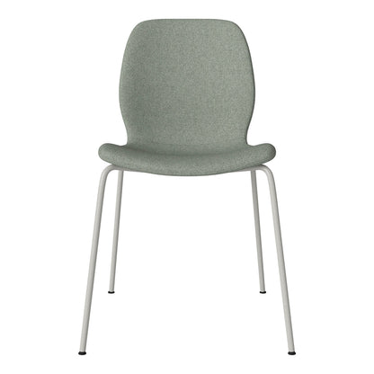 Chaise de salle à manger Seed - Rembourrée - Base en acier, laquée gris