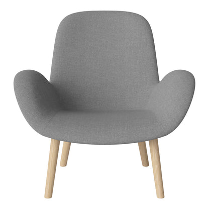 Fauteuil Seed Lounge - Rembourré - Piètement en chêne huilé, pigmenté blanc