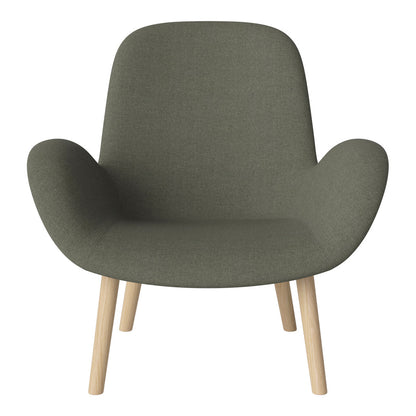 Fauteuil Seed Lounge - Rembourré - Piètement en chêne huilé, pigmenté blanc