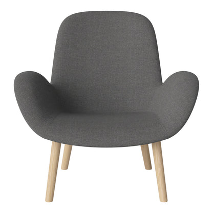 Fauteuil Seed Lounge - Rembourré - Piètement en chêne huilé, pigmenté blanc