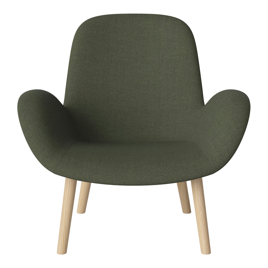 Fauteuil Seed Lounge - Rembourré - Piètement en chêne huilé, pigmenté blanc