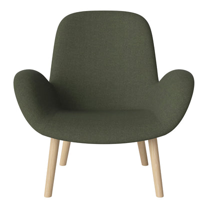 Fauteuil Seed Lounge - Rembourré - Piètement en chêne huilé, pigmenté blanc