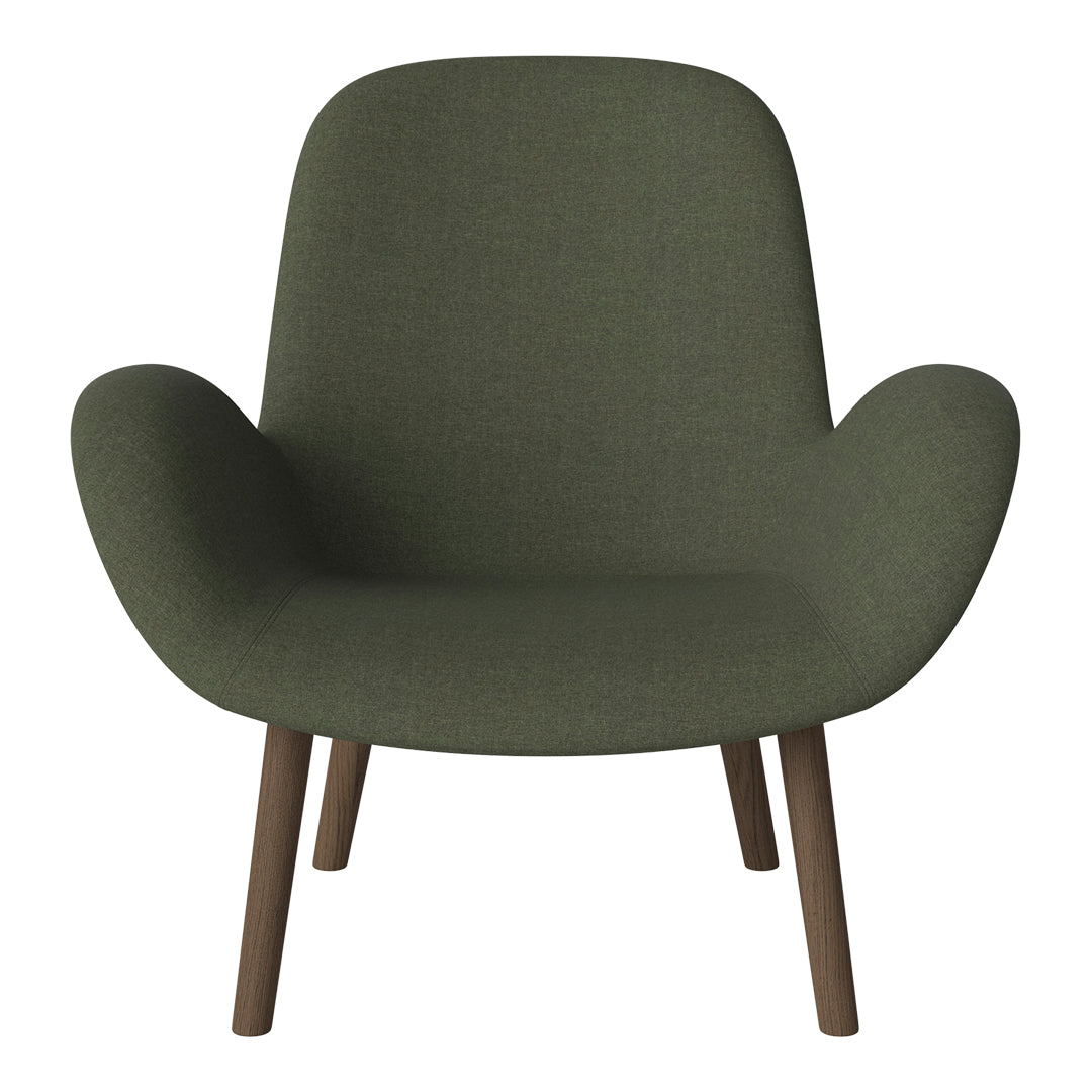 Fauteuil Seed Lounge - Rembourré - Base en chêne huilé, foncé