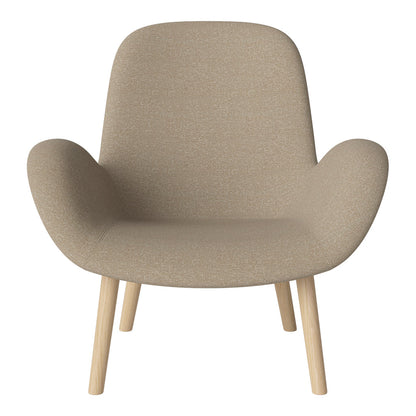 Fauteuil Seed Lounge - Rembourré - Piètement en chêne huilé, pigmenté blanc