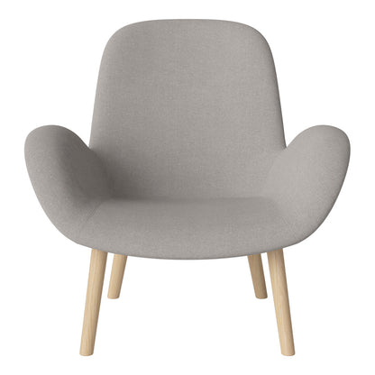 Fauteuil Seed Lounge - Rembourré - Piètement en chêne huilé, pigmenté blanc