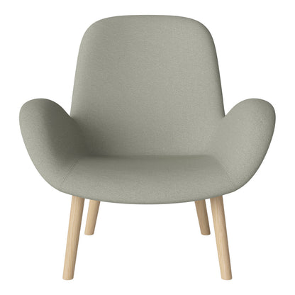 Fauteuil Seed Lounge - Rembourré - Piètement en chêne huilé, pigmenté blanc