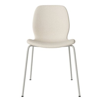 Chaise de salle à manger Seed - Rembourrée - Base en acier, laquée gris