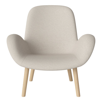 Fauteuil Seed Lounge - Rembourré - Piètement en chêne huilé, pigmenté blanc