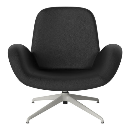 Fauteuil Seed Lounge - Rembourré - Piètement 4 branches - Acier laqué gris