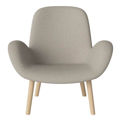Fauteuil Seed Lounge - Rembourré - Piètement en chêne huilé, pigmenté blanc