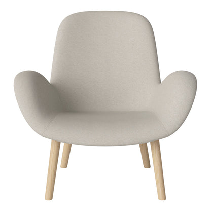 Fauteuil Seed Lounge - Rembourré - Piètement en chêne huilé, pigmenté blanc