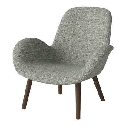 Fauteuil Seed Lounge - Rembourré - Base en chêne huilé, foncé