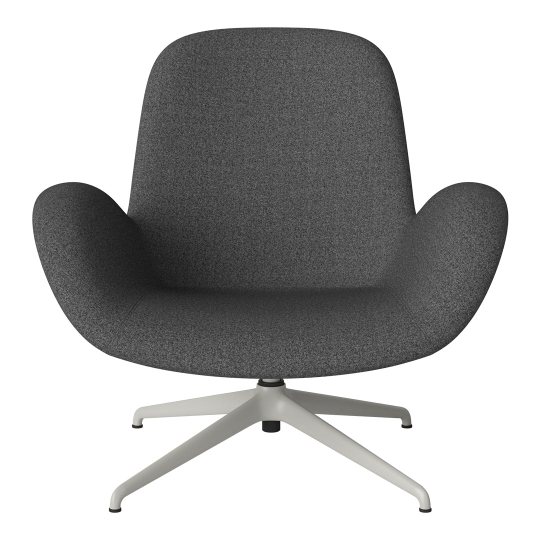Fauteuil Seed Lounge - Rembourré - Piètement 4 branches - Acier laqué gris