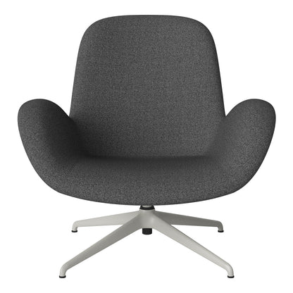 Fauteuil Seed Lounge - Rembourré - Piètement 4 branches - Acier laqué gris