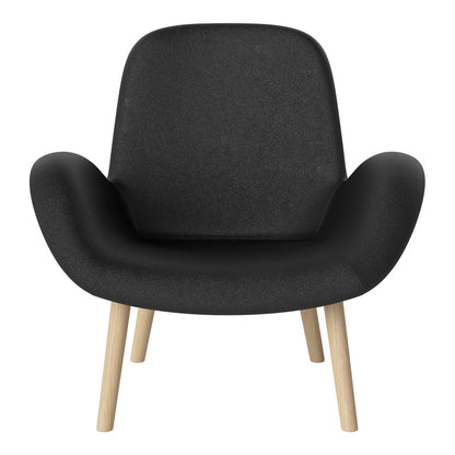 Fauteuil Seed Lounge - Rembourré - Piètement en chêne huilé, pigmenté blanc