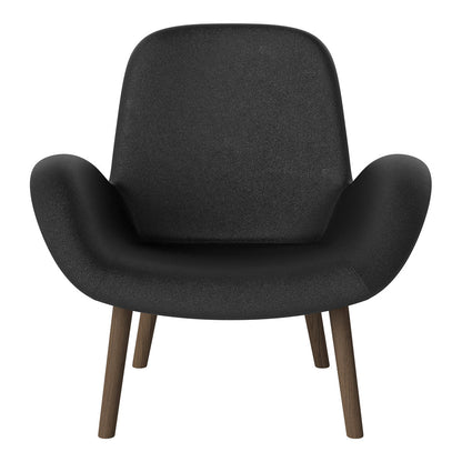 Fauteuil Seed Lounge - Rembourré - Base en chêne huilé, foncé