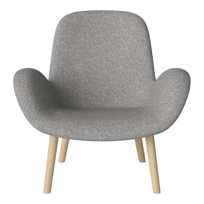 Fauteuil Seed Lounge - Rembourré - Piètement en chêne huilé, pigmenté blanc