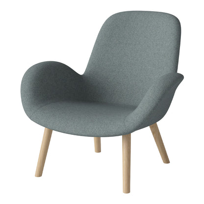 Fauteuil Seed Lounge - Rembourré - Piètement en chêne huilé, pigmenté blanc