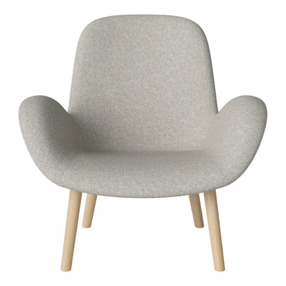 Fauteuil Seed Lounge - Rembourré - Piètement en chêne huilé, pigmenté blanc