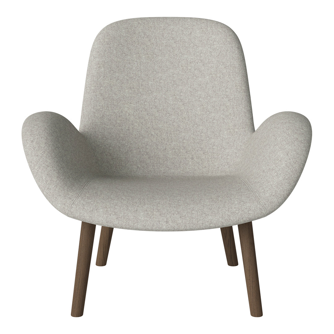 Fauteuil Seed Lounge - Rembourré - Base en chêne huilé, foncé