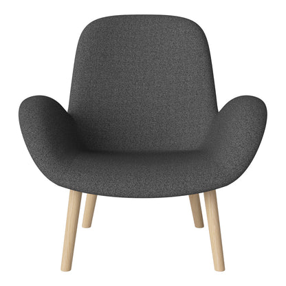 Fauteuil Seed Lounge - Rembourré - Piètement en chêne huilé, pigmenté blanc