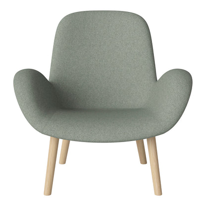 Fauteuil Seed Lounge - Rembourré - Piètement en chêne huilé, pigmenté blanc