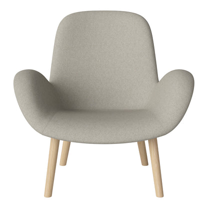 Fauteuil Seed Lounge - Rembourré - Piètement en chêne huilé, pigmenté blanc