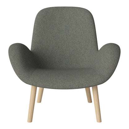 Fauteuil Seed Lounge - Rembourré - Piètement en chêne huilé, pigmenté blanc
