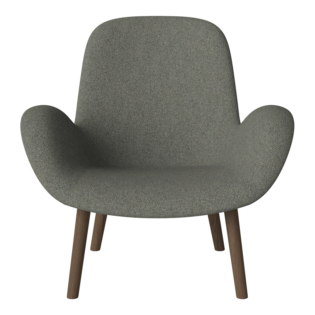 Fauteuil Seed Lounge - Rembourré - Base en chêne huilé, foncé