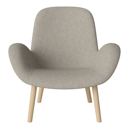 Fauteuil Seed Lounge - Rembourré - Piètement en chêne huilé, pigmenté blanc