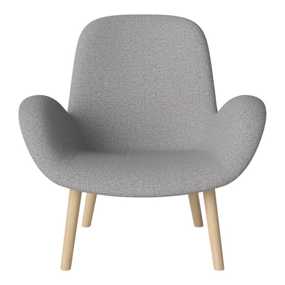 Fauteuil Seed Lounge - Rembourré - Piètement en chêne huilé, pigmenté blanc